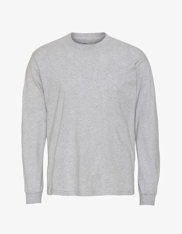 Colorfulstandard Oversized Organic LS TShirt 8211 Heather Grey Men TShirts
