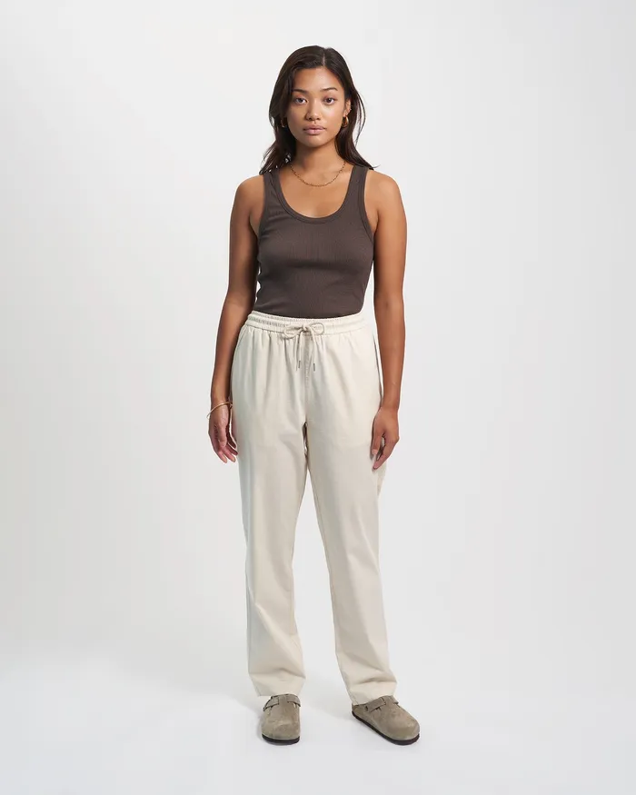 Colorfulstandard Pants Women Organic Twill Pants 8211 Ivory White