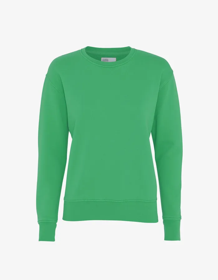 Colorfulstandard Women Classic Organic Crew 8211 Kelly Green Women Crewneck Sweatshirts