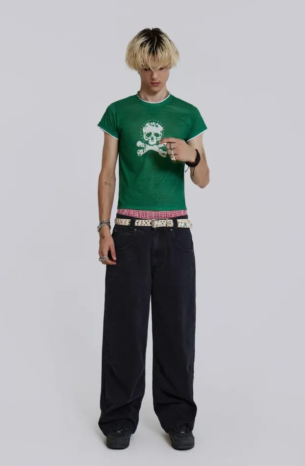Colossus Jeans MenWomen Jaded London Solid Black Low Rise Colossus Jeans