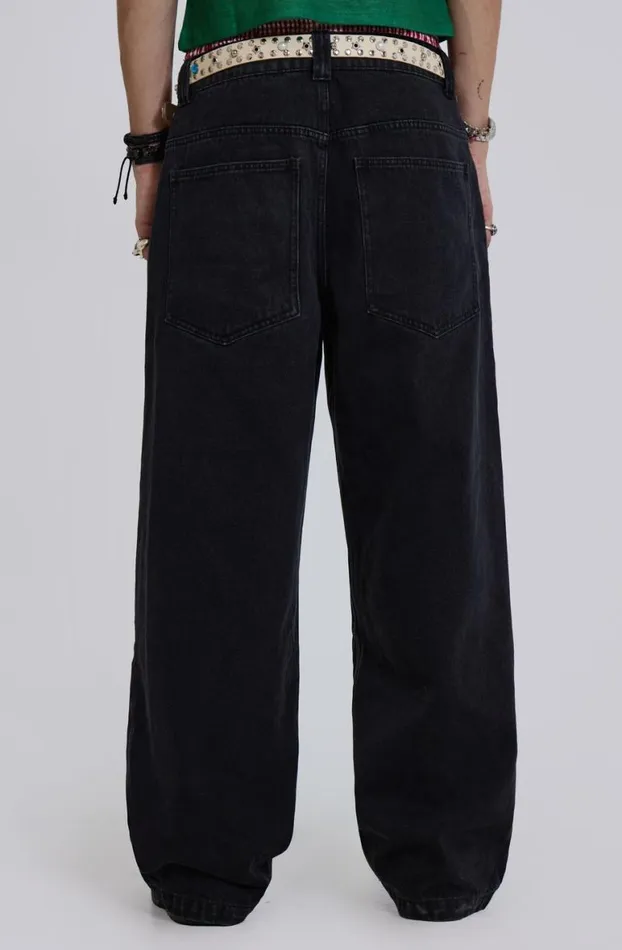 Colossus Jeans MenWomen Jaded London Solid Black Low Rise Colossus Jeans