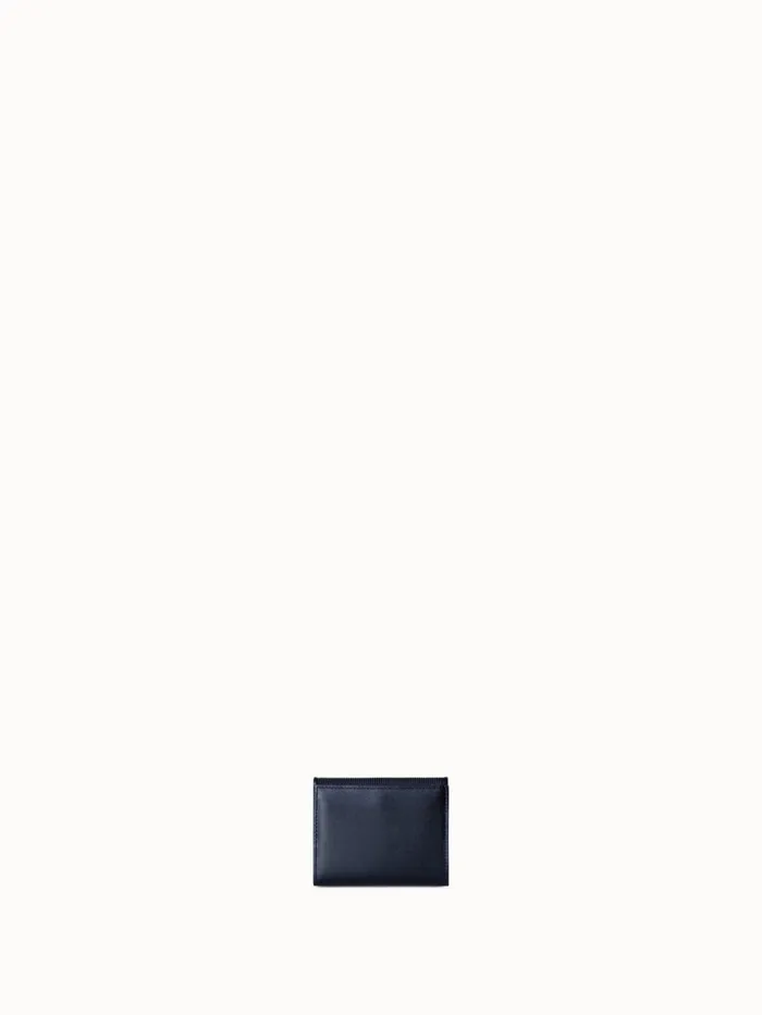 Compact Wallet In Horsehair And Leather Jeans Women Akris Wallets