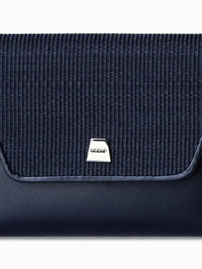 Compact Wallet In Horsehair And Leather Jeans Women Akris Wallets