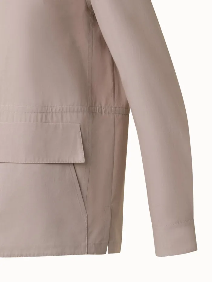 Cotton Poplin Oversize Shirt Jacket Sand Women Akris Jackets