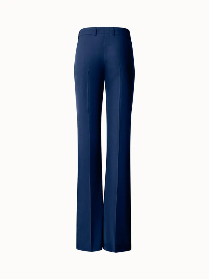 Cotton Poplin Pants With Slight Bootcut Denim Women Akris Pants