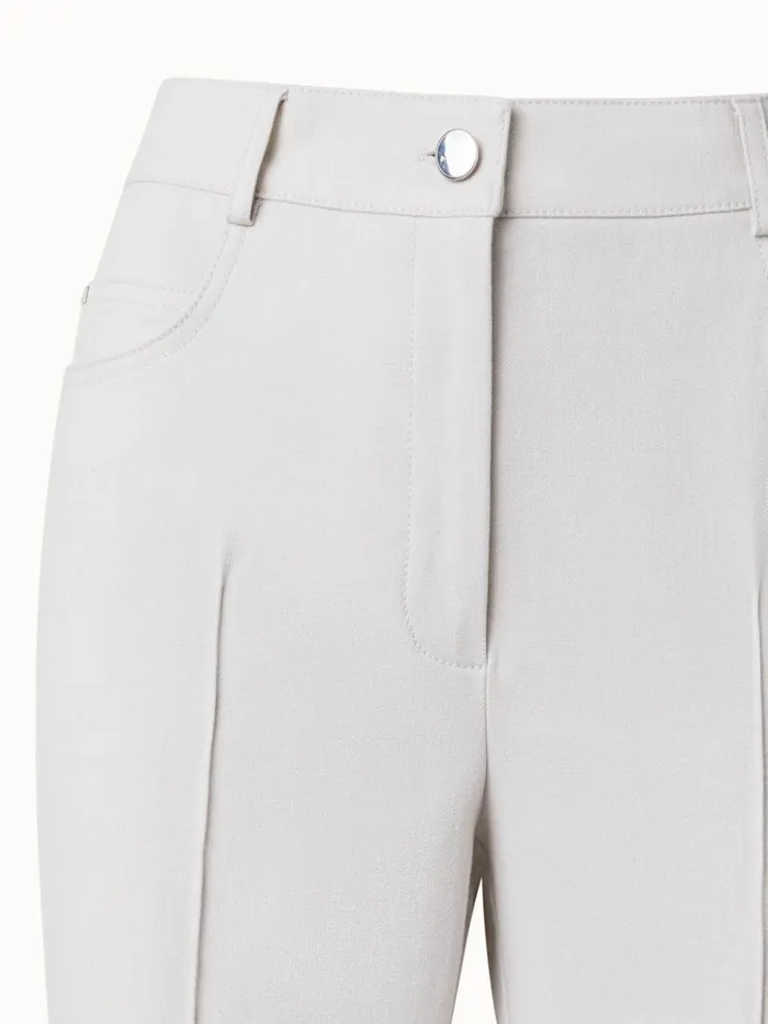 Cotton Stretch Denim Bootcut Pants Greige Women Akris Pants