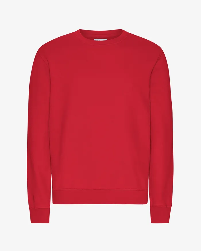 Crewneck Sweatshirts Classic Organic Crew 8211 Scarlet Red 8211 Colorfulstandard Men