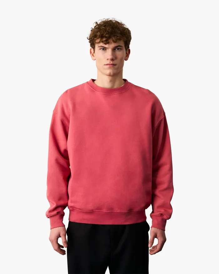 Crewneck Sweatshirts Colorfulstandard Men Organic Oversized Crew 8211 Raspberry Pink