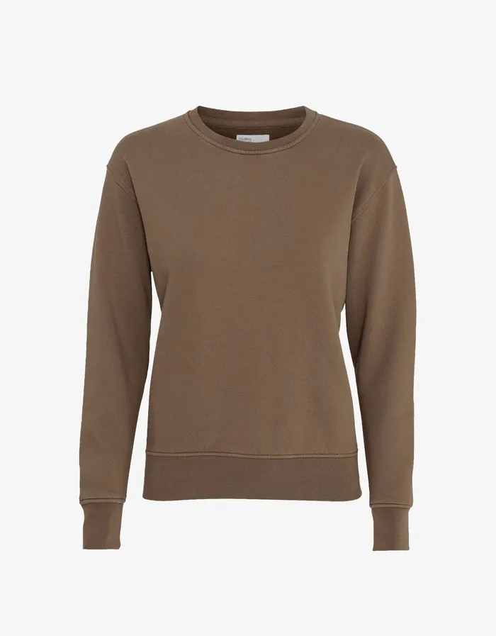 Crewneck Sweatshirts Women Women Classic Organic Crew 8211 Cedar Brown Colorfulstandard