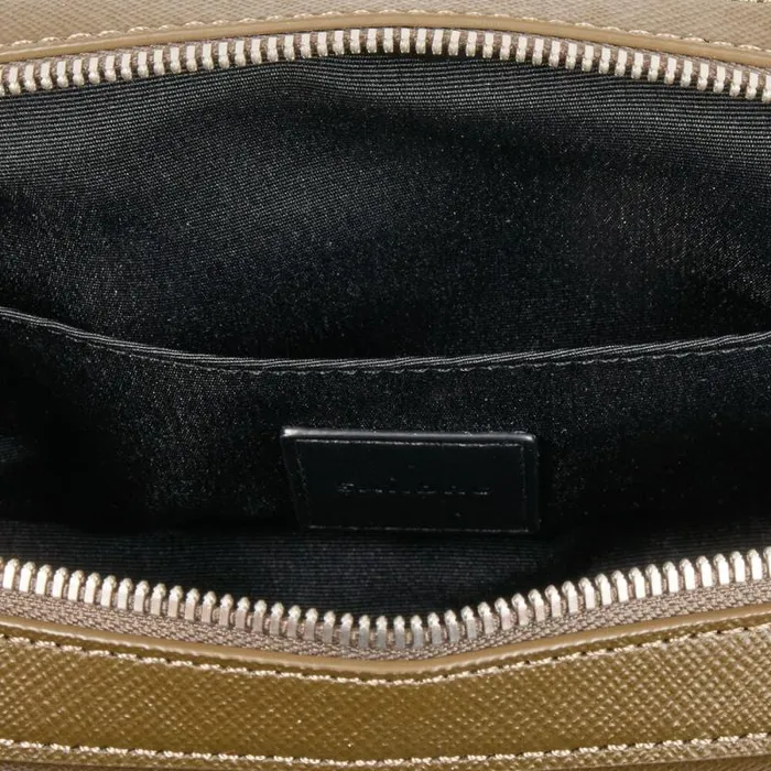 Crossbody Bags Men SANDRO Small Recycled Leather Bag Olive Green