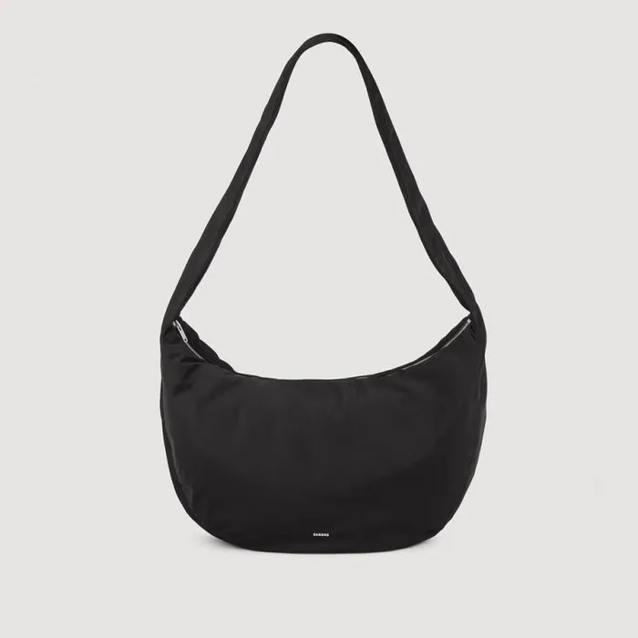 Crossbody Bags WomenMen SANDRO Large Nylon Hobo Bag Black