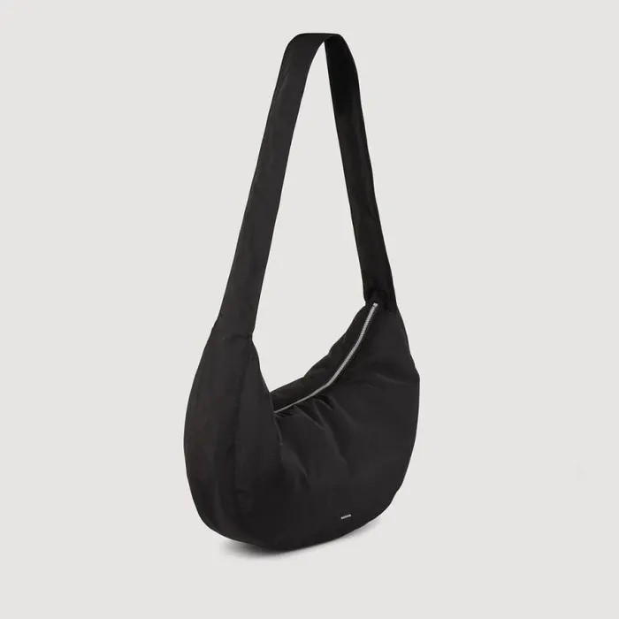Crossbody Bags WomenMen SANDRO Large Nylon Hobo Bag Black