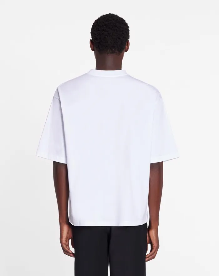Curb Lace Lanvin Oversized Tshirt Optic White Men Lanvin Tshirts and Polos Curb Lace Lanvin Oversized Tshirt Optic White Men Lanvin Tshirts and Polos