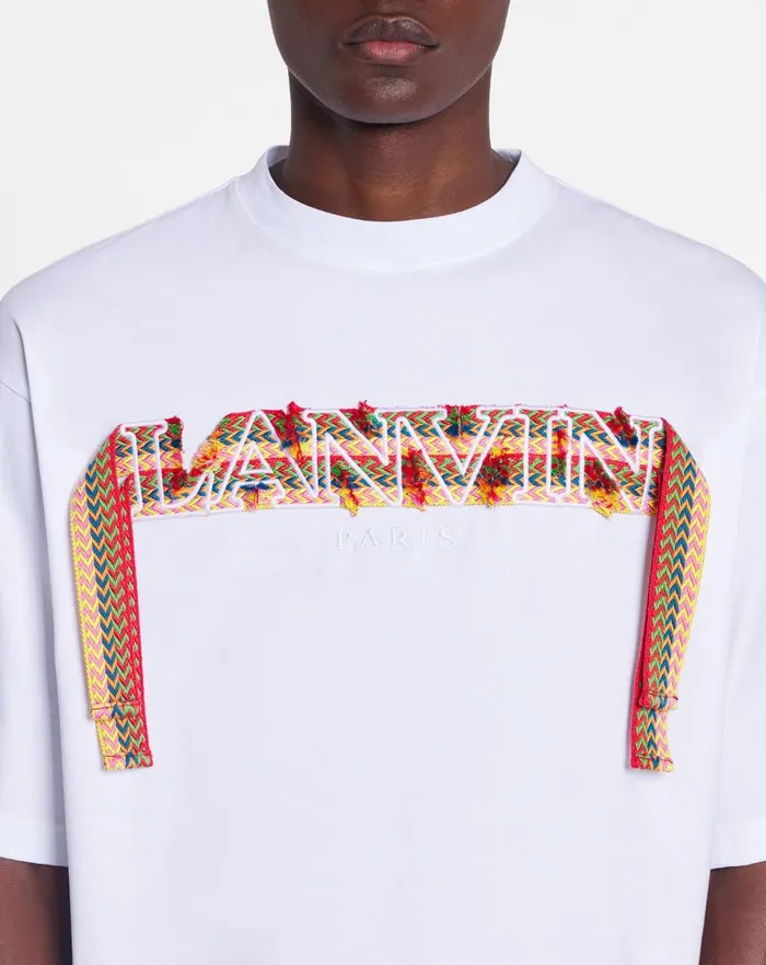 Curb Lace Lanvin Oversized Tshirt Optic White Men Lanvin Tshirts and Polos Curb Lace Lanvin Oversized Tshirt Optic White Men Lanvin Tshirts and Polos