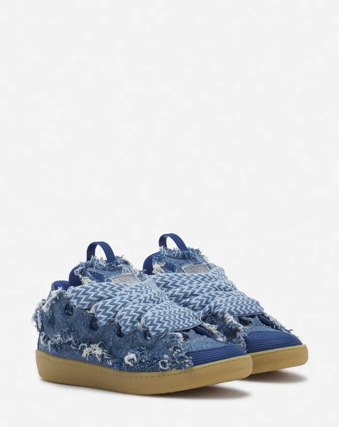 Curb Sneakers In Denim Denim Blue Women Lanvin Sneakers Curb Sneakers In Denim Denim Blue Women Lanvin Sneakers