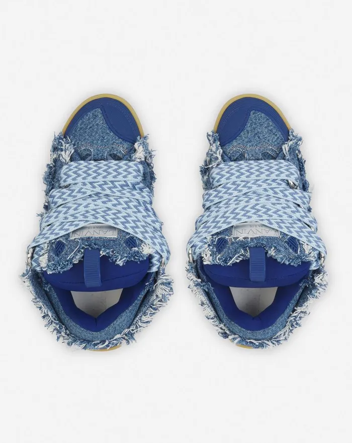 Curb Sneakers In Denim Denim Blue Women Lanvin Sneakers Curb Sneakers In Denim Denim Blue Women Lanvin Sneakers