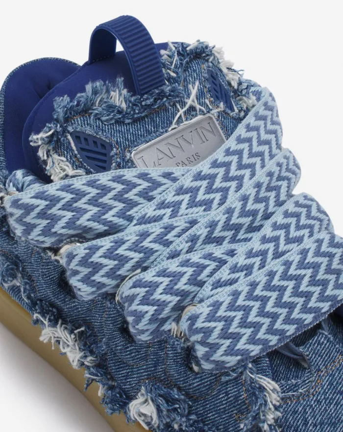 Curb Sneakers In Denim Denim Blue Women Lanvin Sneakers Curb Sneakers In Denim Denim Blue Women Lanvin Sneakers