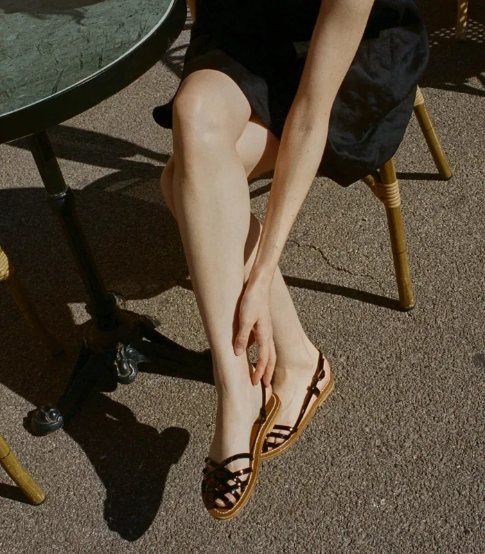 DEN DEN and KJacques Peche Sandal Noir Women Shoes
