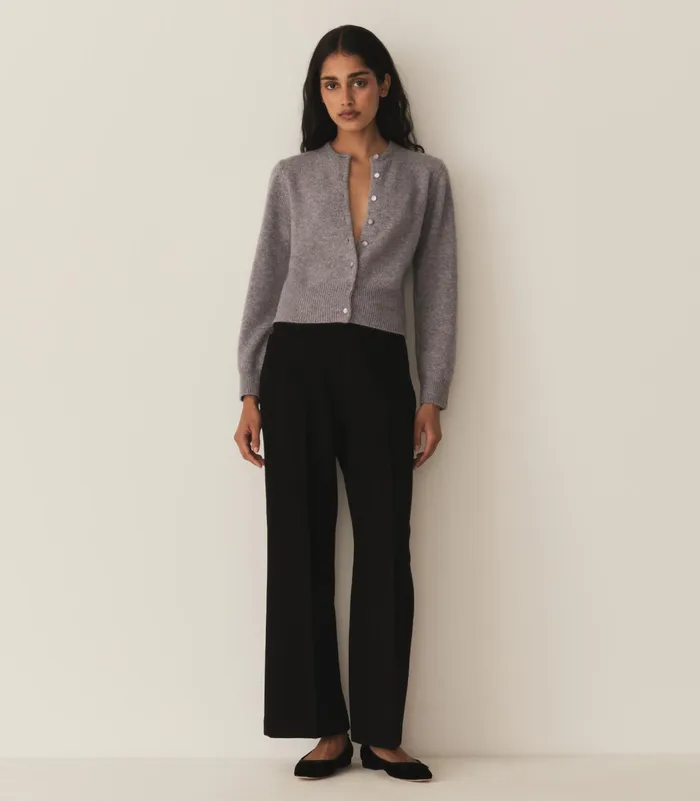 DEN Fairchild Cashmere Cardigan Pebble Grey Women Knitwear DEN Fairchild Cashmere Cardigan Pebble Grey Women Knitwear