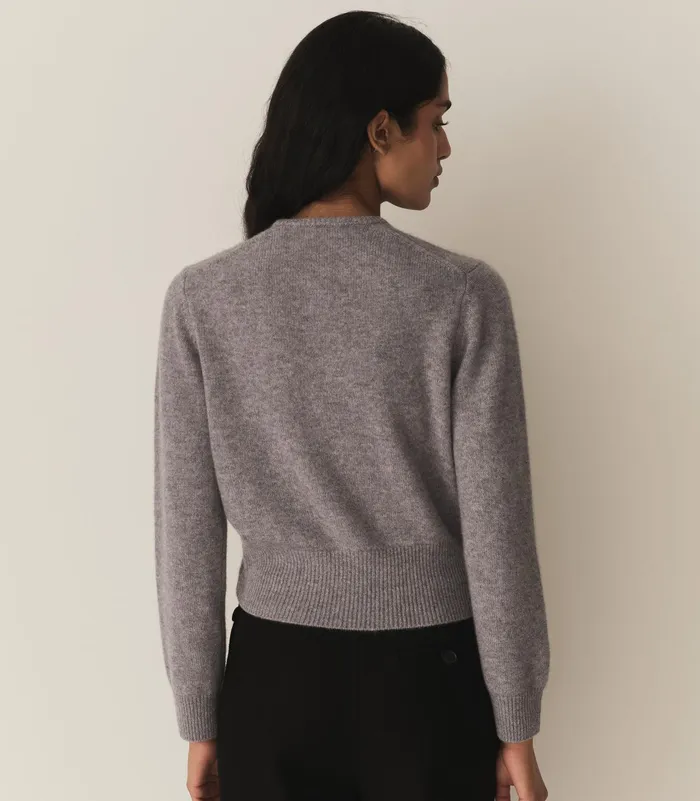 DEN Fairchild Cashmere Cardigan Pebble Grey Women Knitwear DEN Fairchild Cashmere Cardigan Pebble Grey Women Knitwear