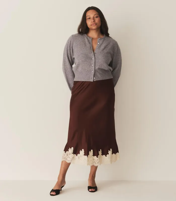 DEN Fairchild Cashmere Cardigan Pebble Grey Women Knitwear DEN Fairchild Cashmere Cardigan Pebble Grey Women Knitwear