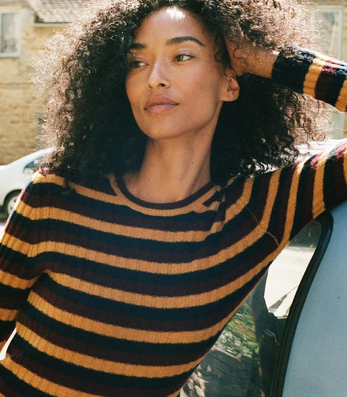 DEN Hyeres Cashmere Sweater Carrington Stripe Women Knitwear DEN Hyeres Cashmere Sweater Carrington Stripe Women Knitwear
