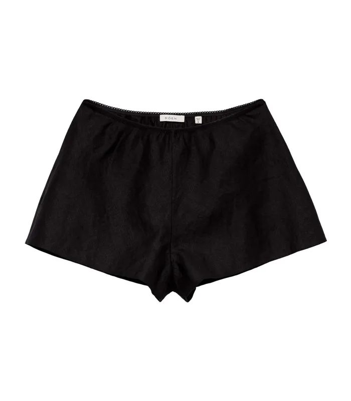 DEN Loren Linen Short Black Women Pants and Shorts DEN Loren Linen Short Black Women Pants and Shorts