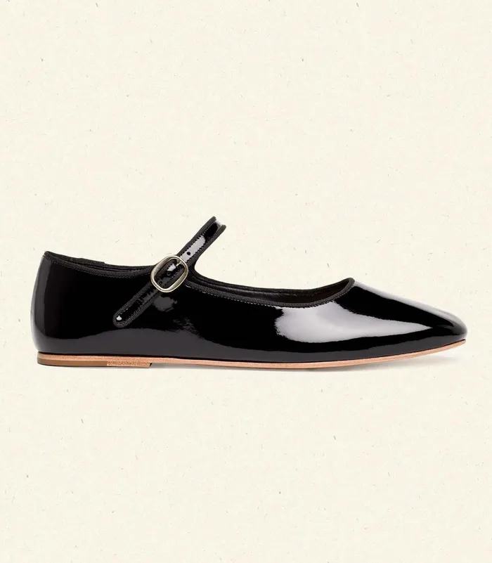 DEN Mary Jane Slipper Black Patent Women Shoes DEN Mary Jane Slipper Black Patent Women Shoes