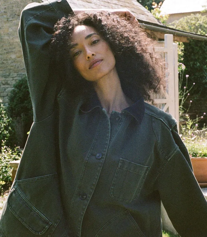 DEN Pascual Barn Jacket Dark Olive Women Coats and Jackets