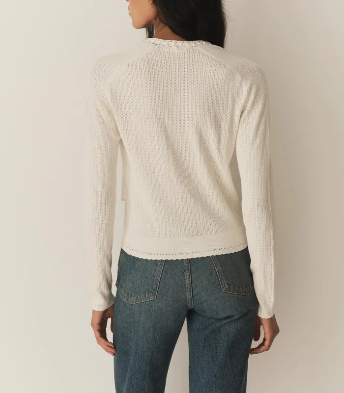 DEN Rosaline Cardigan Ivory Women Knitwear