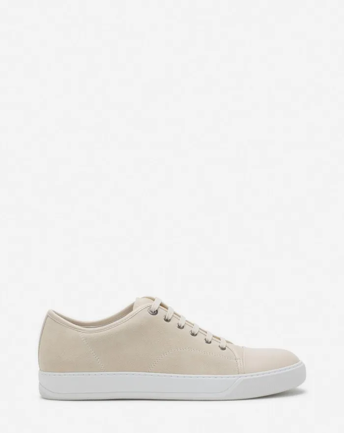 Dbb1 Leather And Suede Sneakers Vanilla Men Lanvin Sneakers