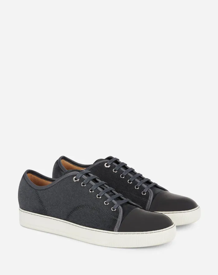 Dbb1 Suede And Patent Leather Sneakers Grey Men Lanvin DBB1