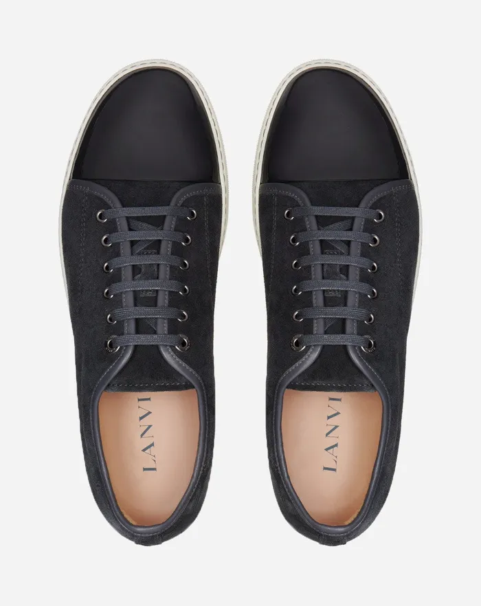 Dbb1 Suede And Patent Leather Sneakers Grey Men Lanvin DBB1
