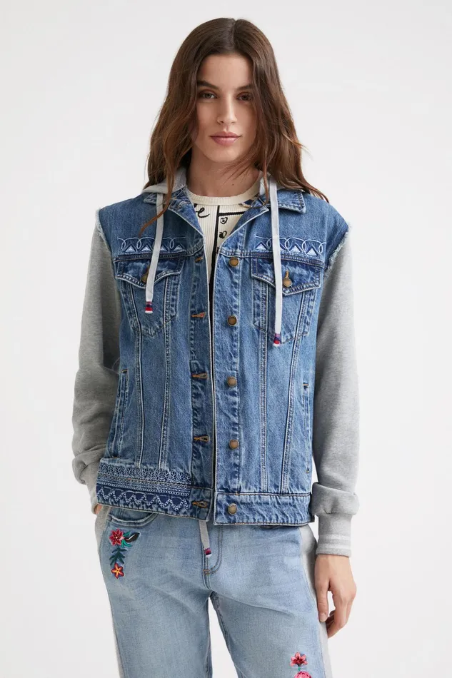 Desigual Birds Of Paradise Hybrid Jacket Women Jackets