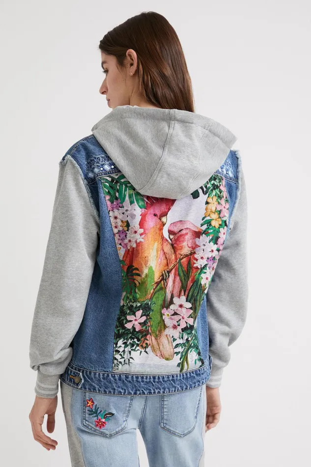 Desigual Birds Of Paradise Hybrid Jacket Women Jackets