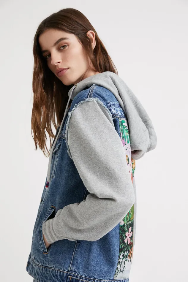 Desigual Birds Of Paradise Hybrid Jacket Women Jackets