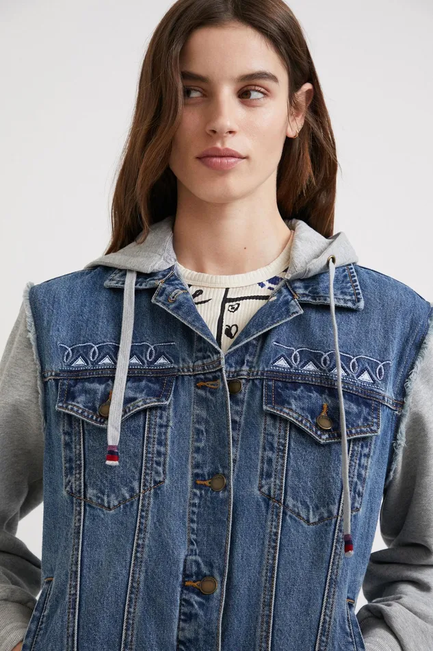Desigual Birds Of Paradise Hybrid Jacket Women Jackets