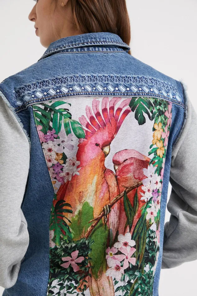 Desigual Birds Of Paradise Hybrid Jacket Women Jackets