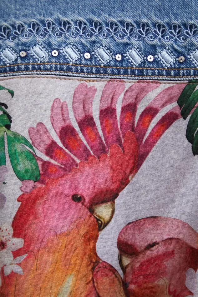 Desigual Birds Of Paradise Hybrid Jacket Women Jackets