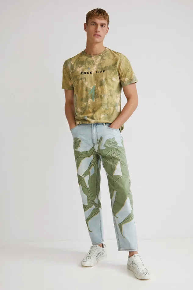 Desigual Camouflage Shortsleeve Tshirt Mens Tshirt and Polos