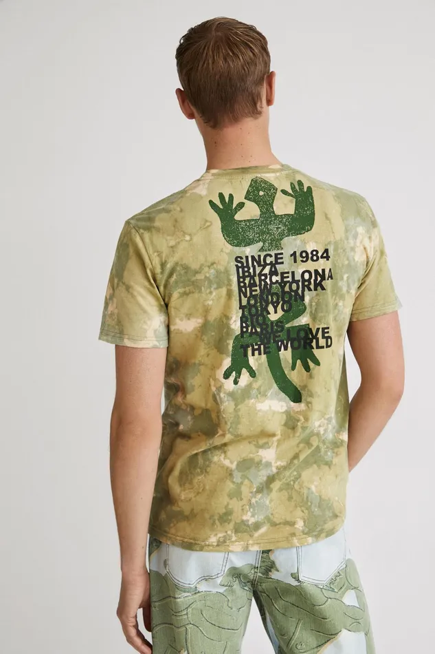 Desigual Camouflage Shortsleeve Tshirt Mens Tshirt and Polos