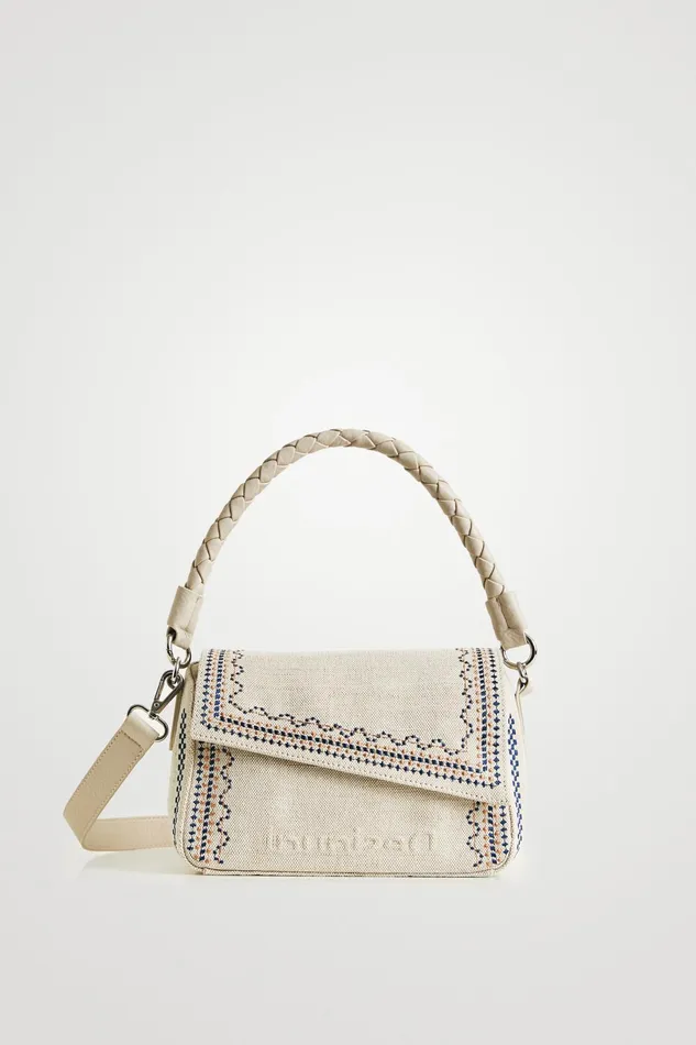 Desigual Cotton Embroidered Sling Women Crossbody Bags