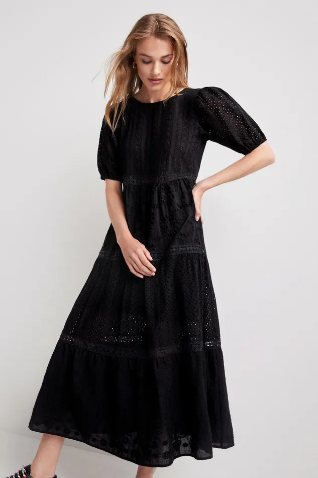 Desigual Embroidery Boho Dress Women Dresses