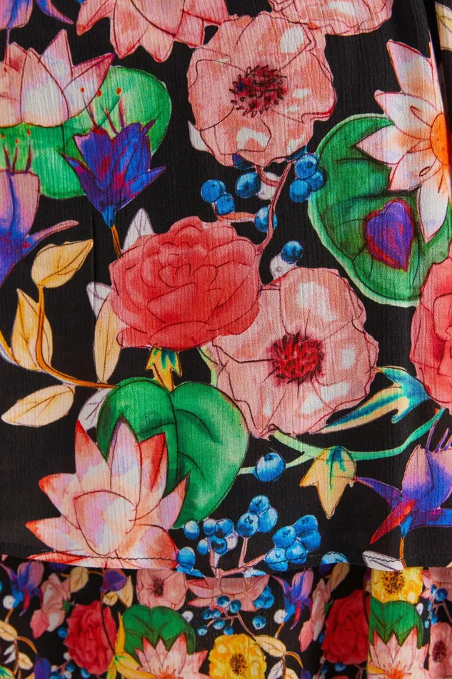 Desigual Floral Layered Dress Women Dresses