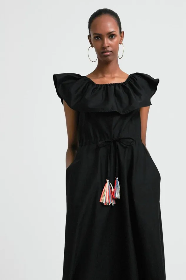 Desigual Stella Jean Ruffled Midi Dress Women Dresses