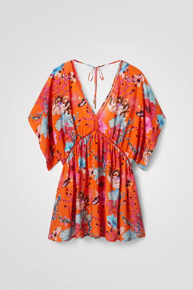 Desigual Sustainable Coral Tunic Women Swimwear