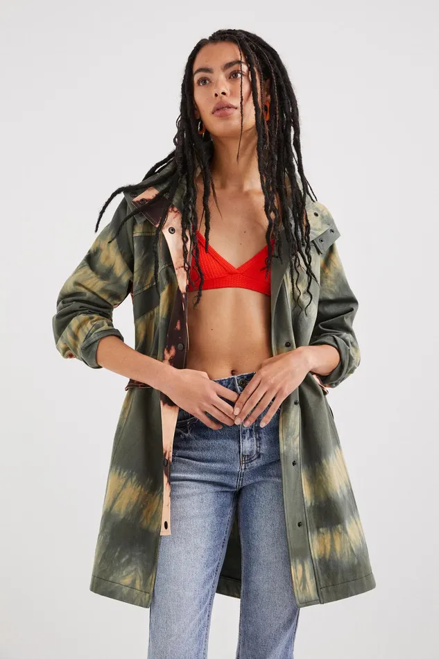 Desigual Tiedye Parka Women Jackets