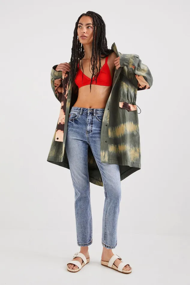 Desigual Tiedye Parka Women Jackets