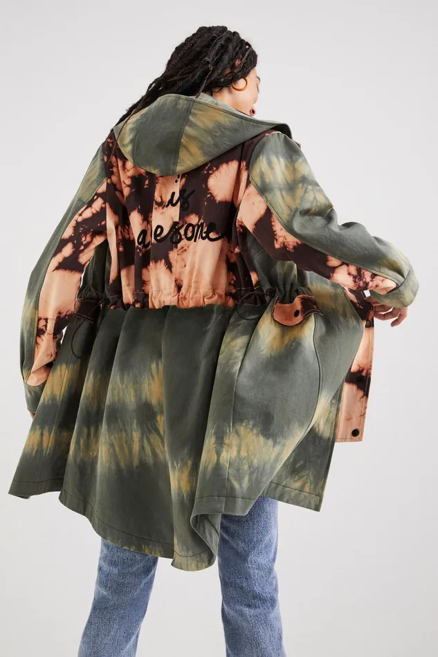 Desigual Tiedye Parka Women Jackets