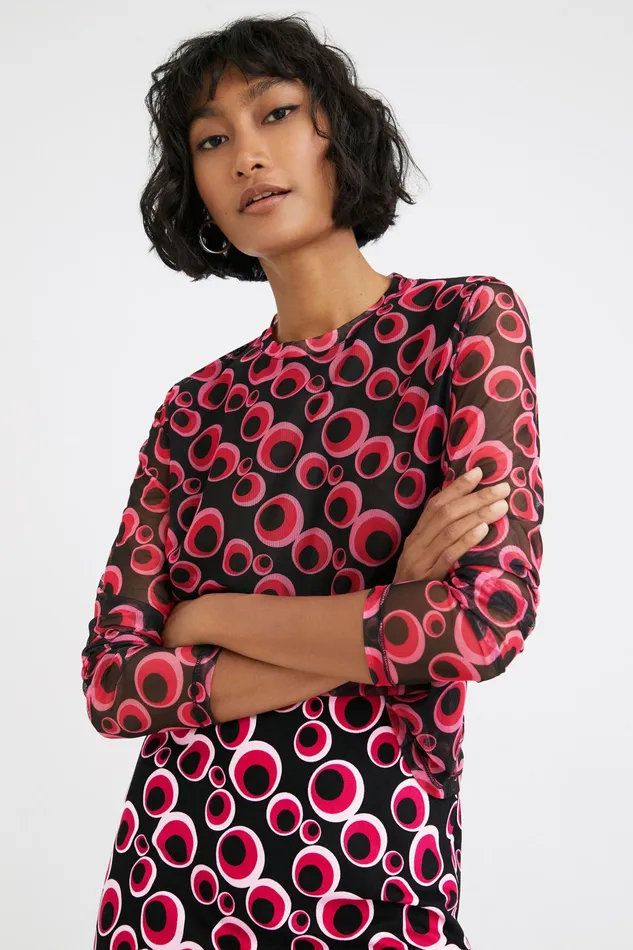 Desigual Tulle Circle Tshirt Women Tshirts